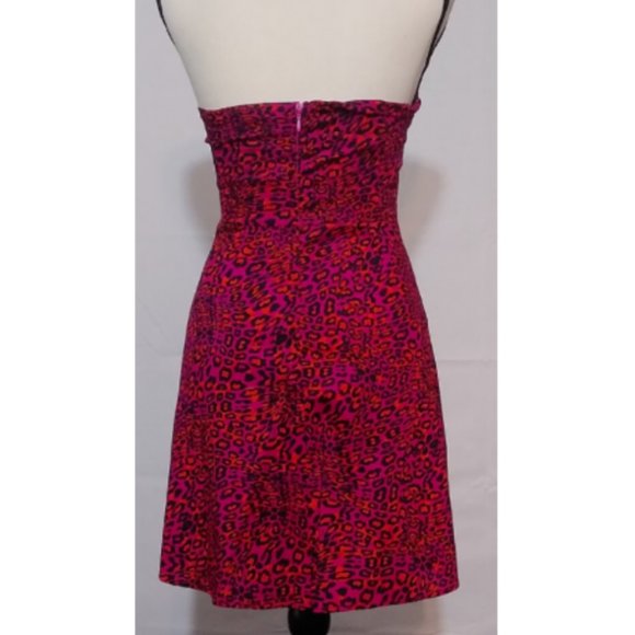 Multicolored Cheetah Print Dress + S - Picture 2 of 2